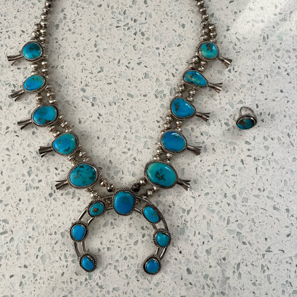 Squash Blossom Necklace and Ring